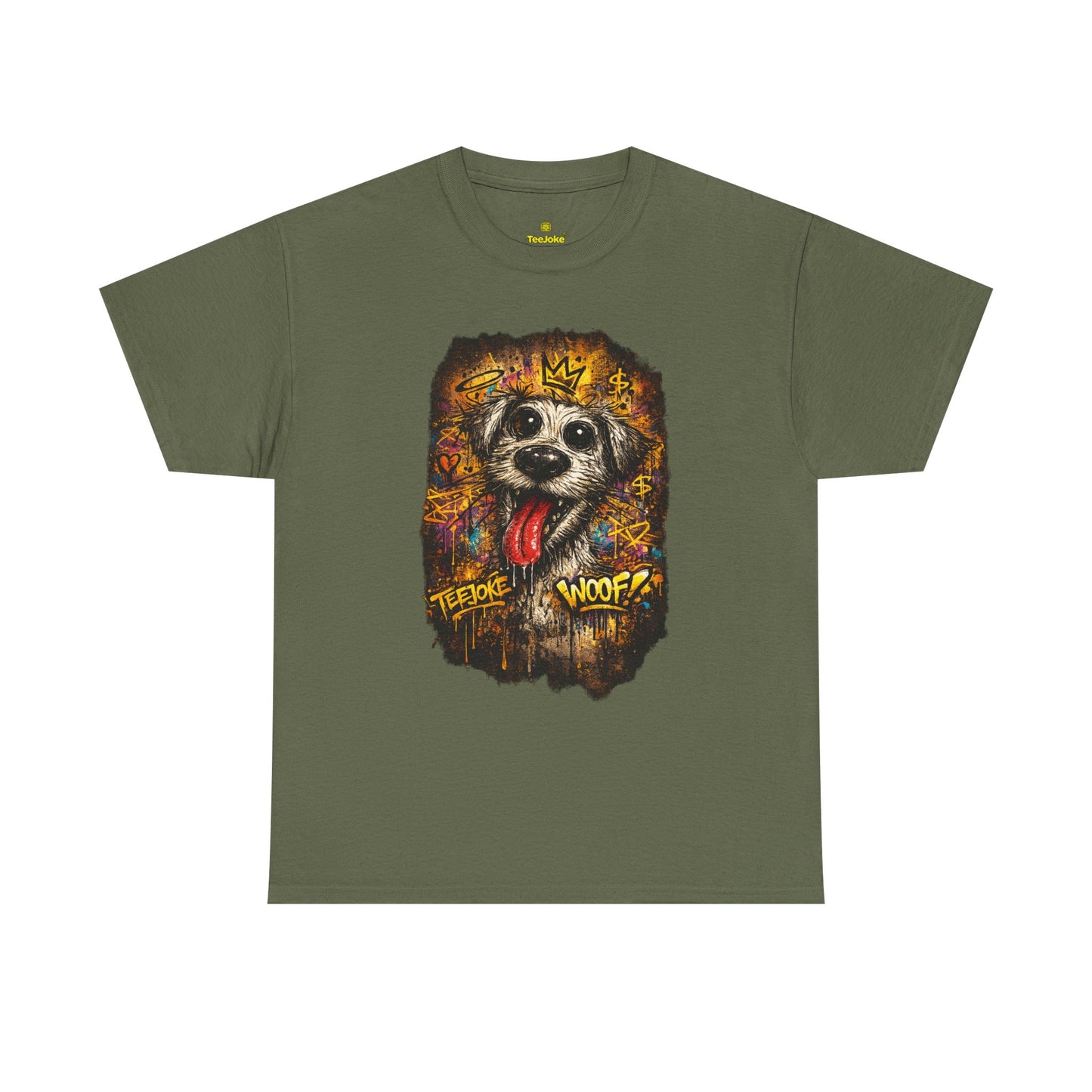 Camiseta TeeJoke® – Street Art Chaos Dog